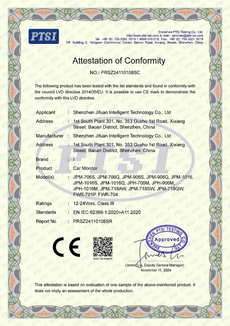 CE-LVD - vehicle monitors