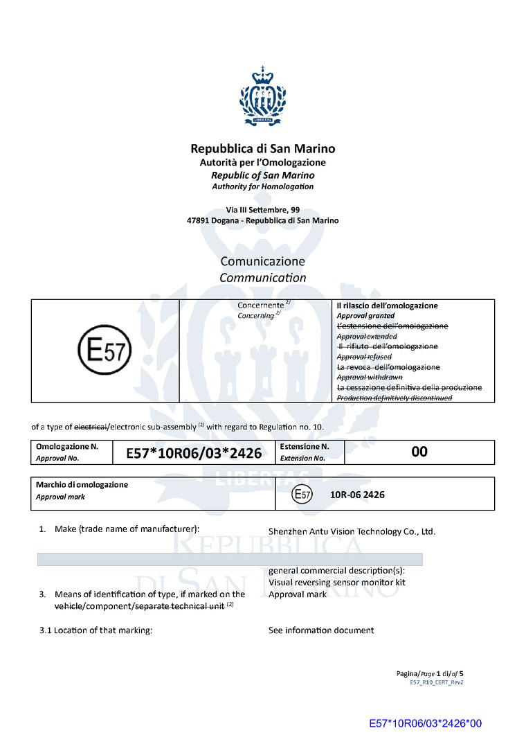 E-mark (ECE R10) approval