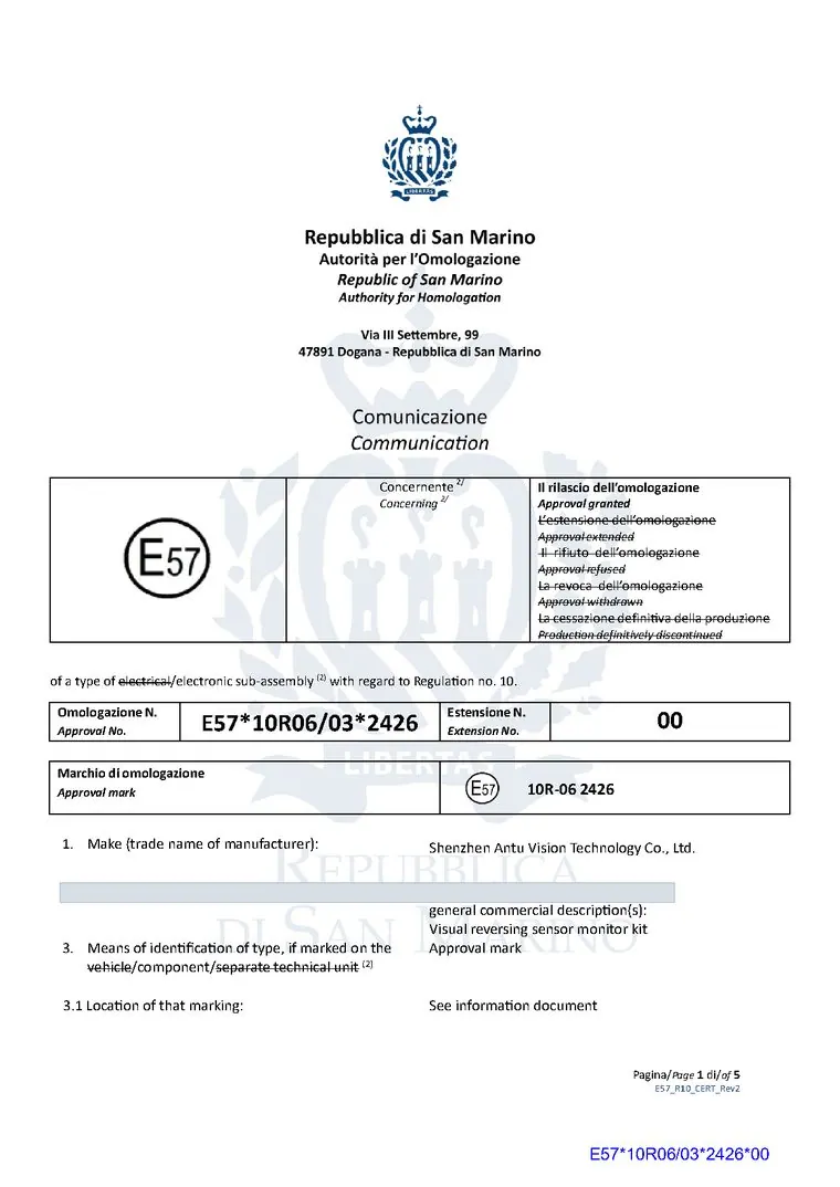 E-mark (ECE R10) approval