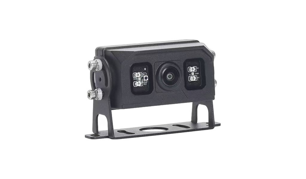 JPC-181 illuminated blind spot camera (AHD camera + three-color warning light + audio alarm, two versions available)