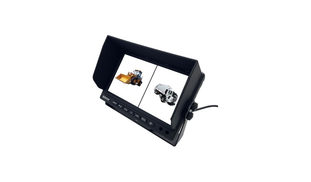 JPM-706S 7-inch dual-channel AHD display (1024×600 / 2 inputs / with video + lock button / 24-hour parking monitoring)