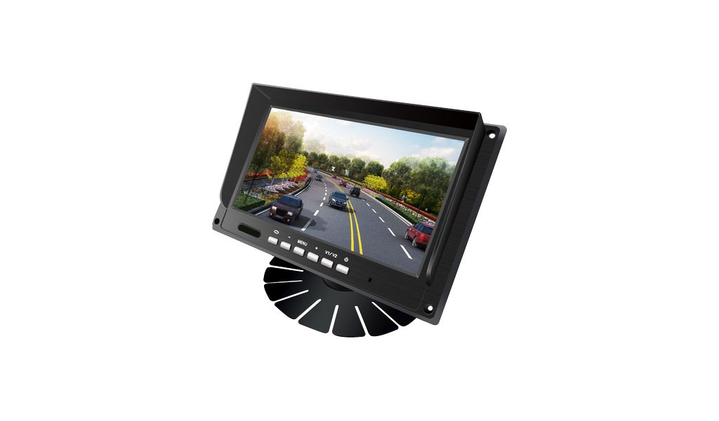 JPM-710 car display (1024×600 / 2-channel AHD input single screen / 12-24V / 220×107.2×15mm)